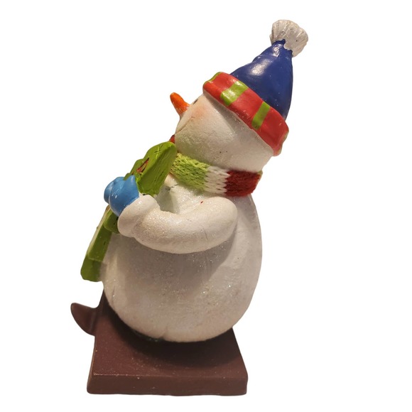 Snowman Stocking Holder Brown Base - Picture 6 of 7